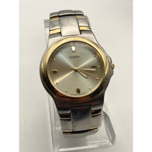 Citizen Echo Drive Mens Watch 36mm Water Resistant E111-K16768 Wrist 6.5 - Picture 2 of 9